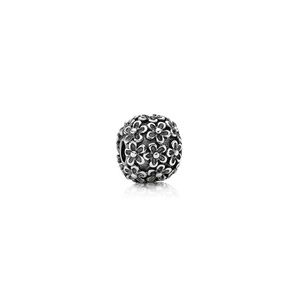 Pandora Oxidised Silver Flower Charm -DISCONTINUED